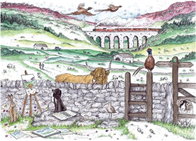 Puzzle Ravensburger Życie w Yorkshire 1000 elementów