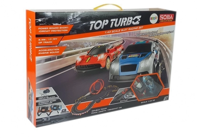 Tor wyścigowy TOP TURBO z dwoma autami i kontrolerami