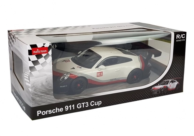 Samochód zdalnie sterowany Porsche 911 GT3 CUP Rastar 1:14 biały
