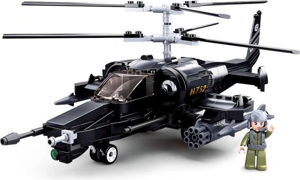 Klocki helikoptera Sluban Ka-50 Czarny Rekin