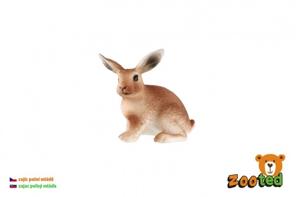 Zając polny młode zooted plast 6cm w woreczku