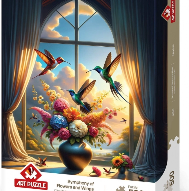 Puzzle Symfonia skrzydeł i kwiatów 500 elementów