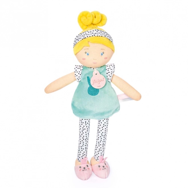 Doudou Jolijou Panenka LES PIPELLETTES 25 cm 1 szt. – turkusowy