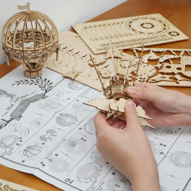 Balon na gorące powietrze - 3D drewniana układanka