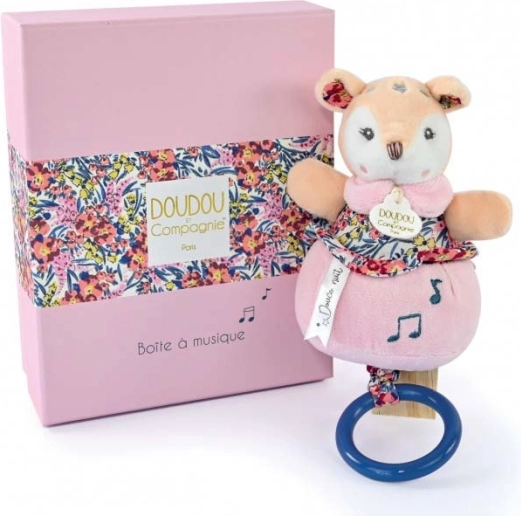 Zestaw prezentowy DOUDOU – pluszowa sarna z melodią 20 cm