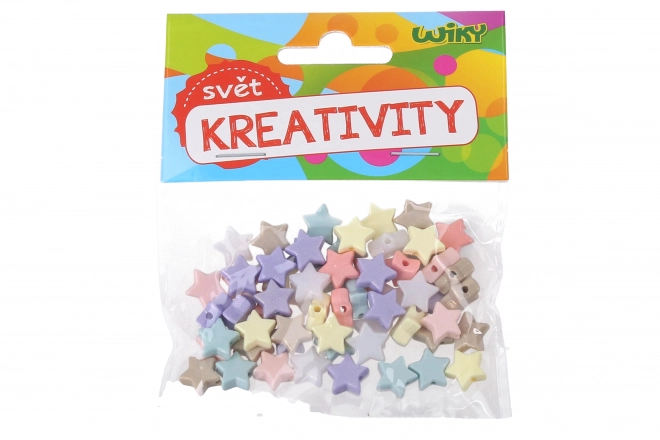 Kolorowe koraliki gwiazdki 15g