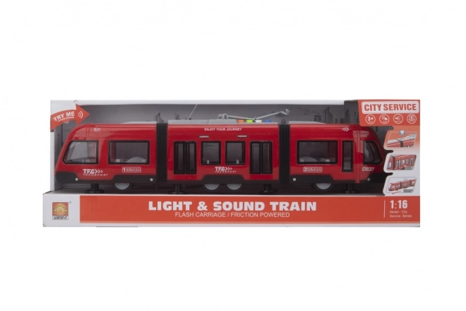 Czerwona tramwaj na mechanizm ociêżałowości 1:16