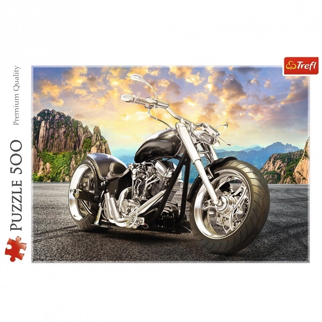 Puzzle 500 kawałków czarny motocykl