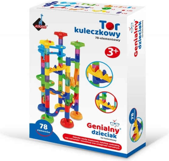 Zestaw toru kulkowego - 78 elementów