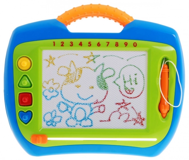 Puzzle Dla Wesołych Dzieci 3+ Kreatywna zabawka + stylus + 4 pieczątki + rysunki w 4 kolorach