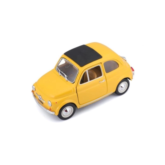 Model Bburago samochodu Fiat 500 F 1965 żółty 1:24