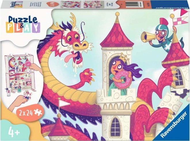 Ravensburger Puzzle & Play: królestwo pączków – 2×24 elementy