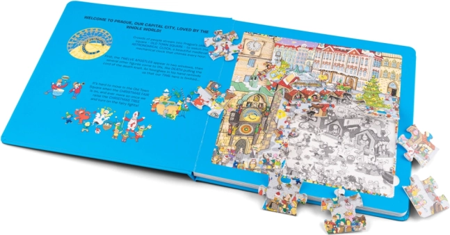 Puzzle z ilustracjami Pragi