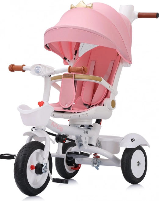CHIPOLINO Trójkołowiec z daszkiem Futuro 2w1 Princess