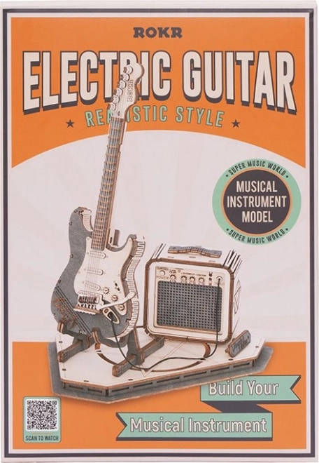 RoboTime drewniane 3D puzzle - Elektryczna gitara