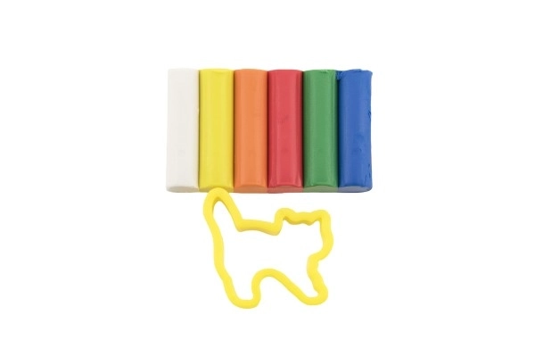 Modelina/Plastelina NARA 50g 6 szt. z foremka 4 rodzaje na kartonie 9,5x14cm