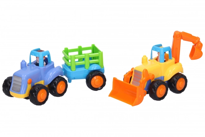 Traktor i Koparka z mechanizmem bezwładnościowym 16 cm