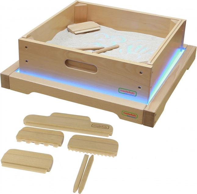 Panel sensoryczny LED z akcesoriami do zabawy w piasku od Masterkidz