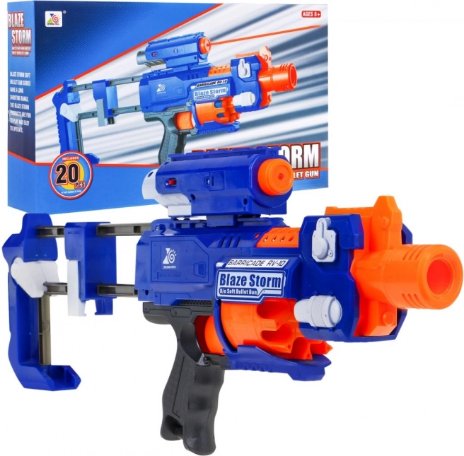 dziecięcy pistolet Blaze Storm z celownikiem laserowym i 20 piankowymi nabojami