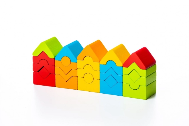 CUBIKA 15016 Zestaw 5 wież LD-13 - drewniane puzzle 25 elementów