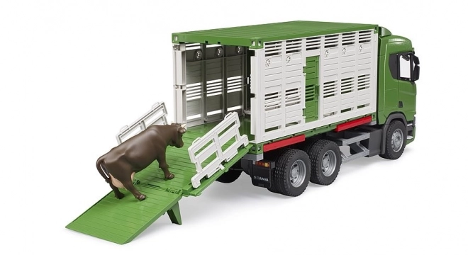 Bruder Transporter zwierząt Scania z figurką krowy