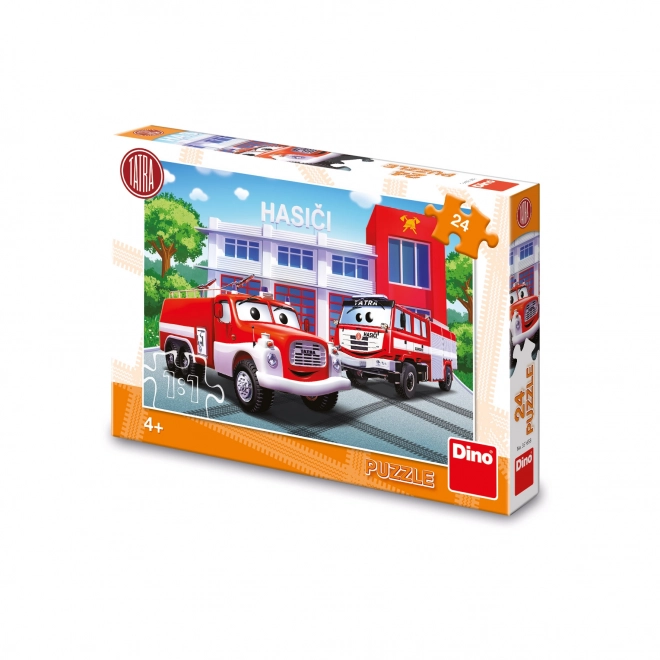 Dino puzzle Strażacy 24 części