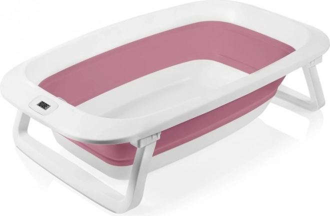 Lionelo Składana wanienka z termometrem i leżakiem Pink Magnolia