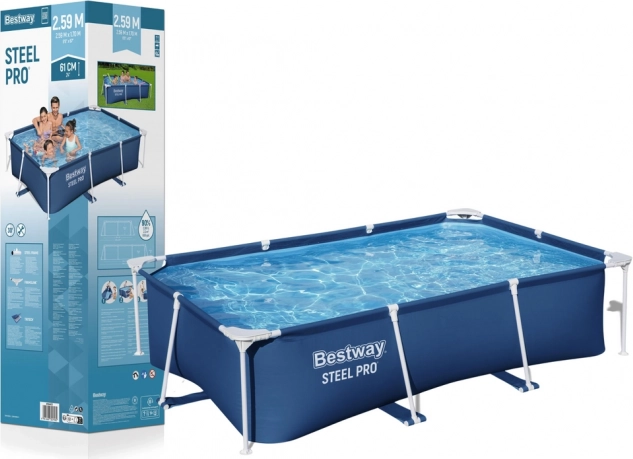 Bestway basen stelażowy STEEL PRO 259 × 170 × 61 cm, 2300 l