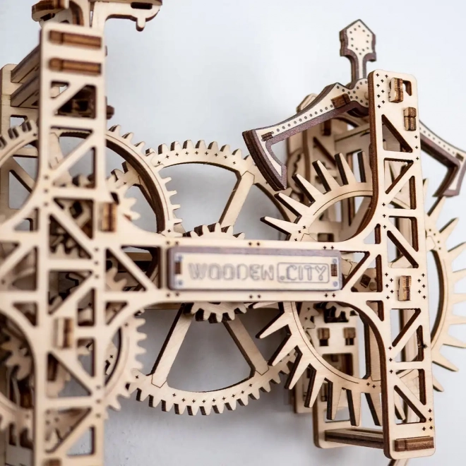 WOODEN CITY 3D puzzle Steampunk zegar ścienny 269 części
