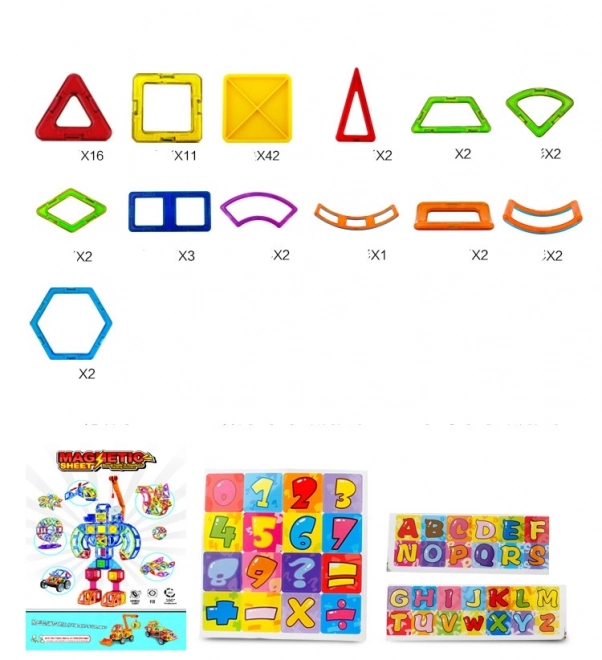 Magnetyczny zestaw konstrukcyjny 89 szt.