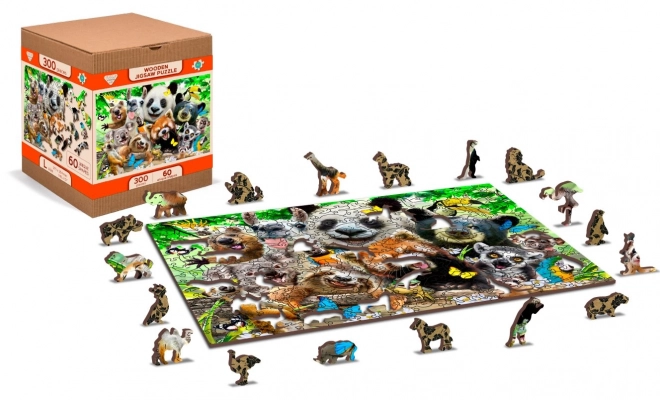 Drewniane puzzle Niedźwiedzi Raj