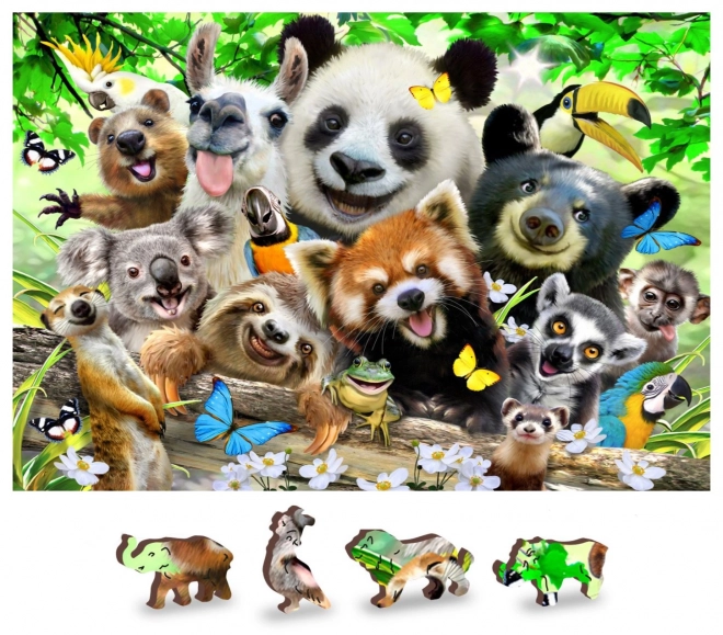 Drewniane puzzle Niedźwiedzi Raj