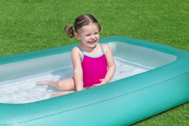 BESTWAY Prostokątny Dziecięcy Basen Nadmuchiwany 2+ 165x104x25cm + nadmuchiwana podłoga