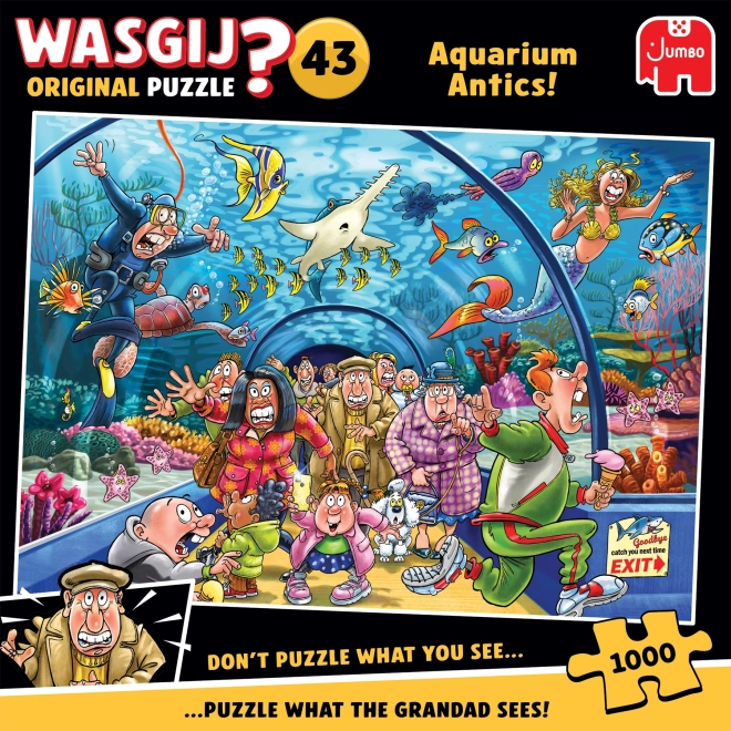 Jumbo puzzle Wasgij zabawy w akwarium 1000 elementów
