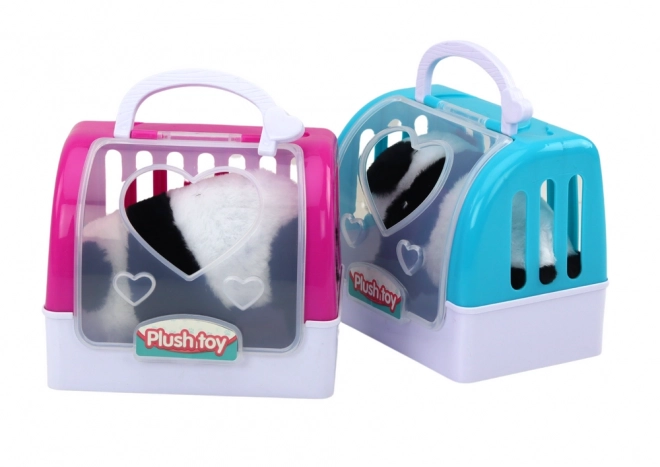 Pluszowa interaktywna panda w kolorze Transporter Pink Blue