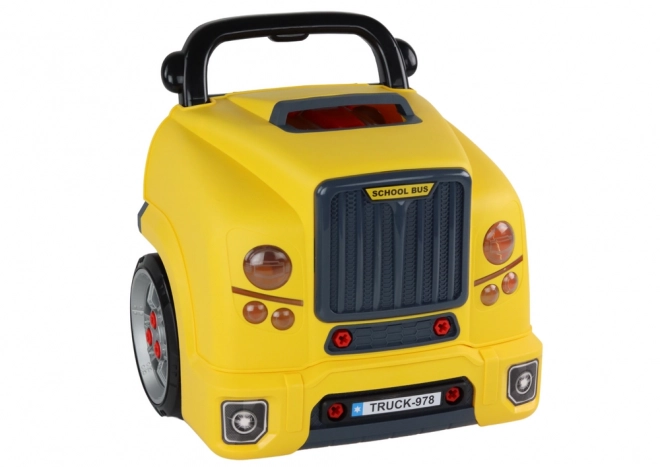 DIY Warsztat Samochodowy Zestaw dla Dzieci Mechanik Autobus Szkolny