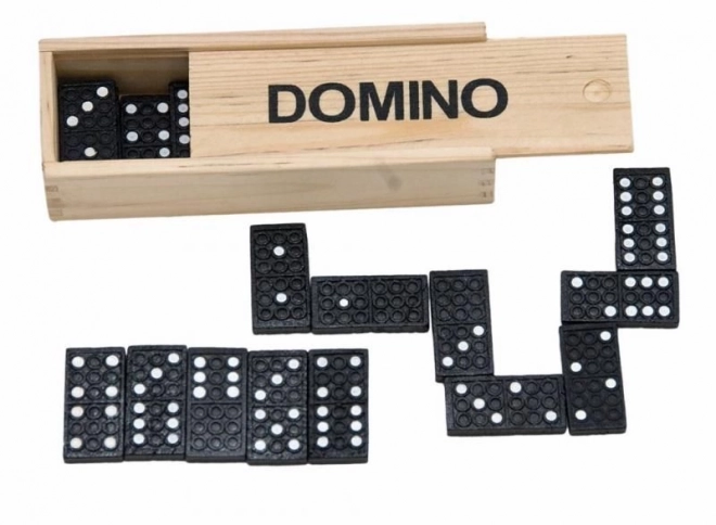Klasyczne domino w drewnianej skrzynce