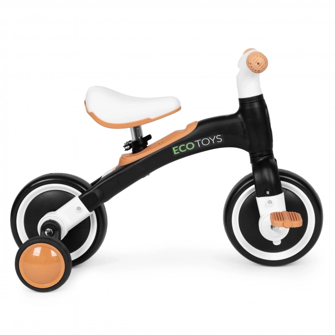 Rowerek biegowy z pedałami 3w1 czarny ECOTOYS