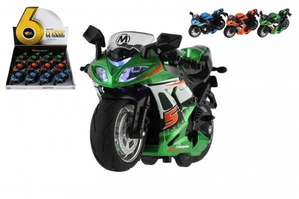Wyścigowy motocykl z napędem wstecznym ze światłem i dźwiękiem