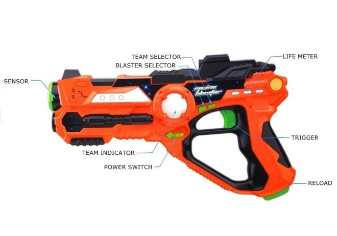 Zestaw Pistoletów do Paintballu Laserowego