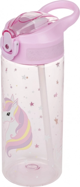 Butelka z tritanu do picia ze słomką Rainbow Unicorn 500 ml