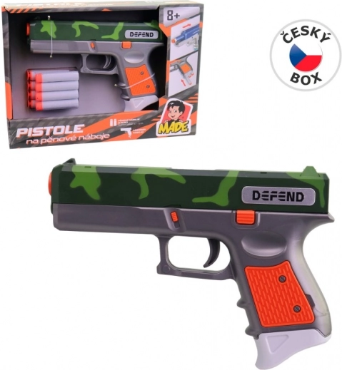 Pistolet z piankowymi nabojami dla dzieci