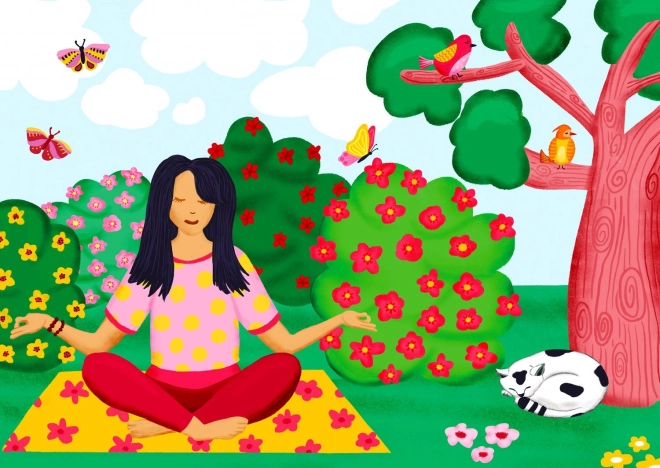 Uspokajające Puzzle Joga w parku 1000 elementów