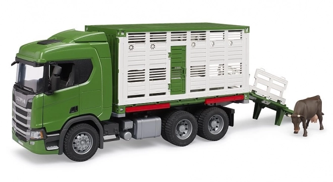 Bruder Transporter zwierząt Scania z figurką krowy