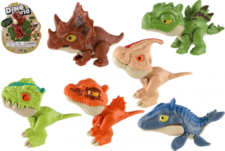 gryzący dinozaur mini 8 cm – plastikowa figurka na karcie