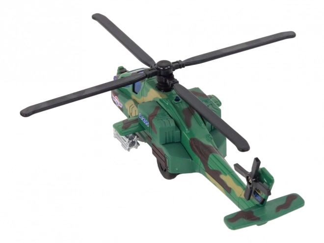 Wojskowy helikopter Wojskowy helikopter Aluminiowa mieszanina Efekty świetlne i dźwiękowe