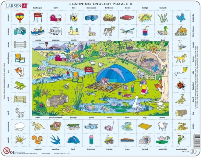 Larsen Puzzle Angielski: Wakacje na wsi 70 elementów