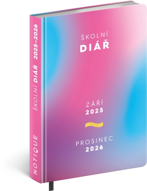 Szkolny dziennik Różowy wrzesień 2025 – grudzień 2026