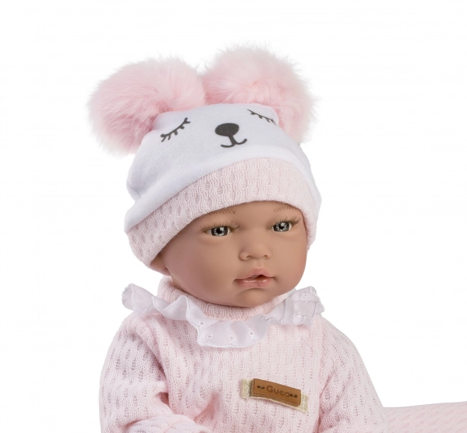 Guca 959 ANDREA - realistyczna lalka niemowlę ze dźwiękami i miękkim materiałowym ciałem - 38 cm