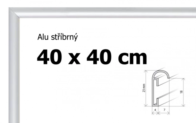 Aluminiowa rama srebrna 40x40 cm
